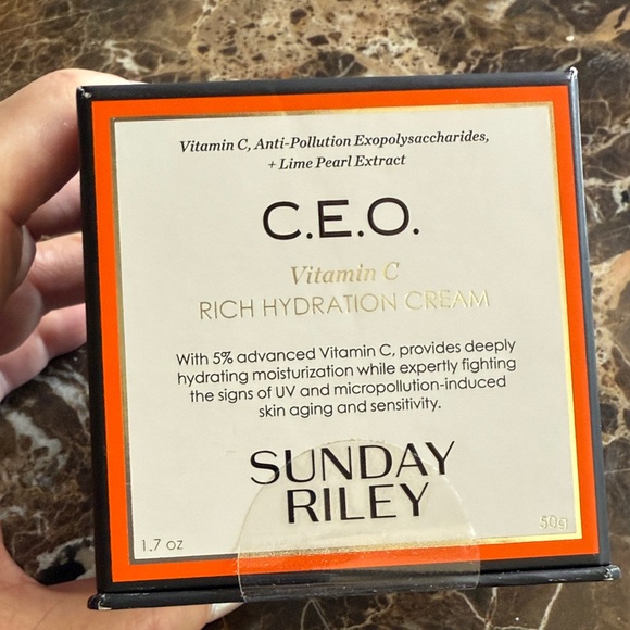 Sunday Riley C.E.O. Vitamin C Hydration Cream - Black and Orange - Picture 1 of 7